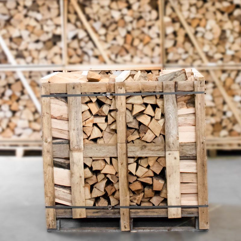 Demi-Palette Premium Bois de Chauffage Hêtre Fendu Séché au Four 25 cm