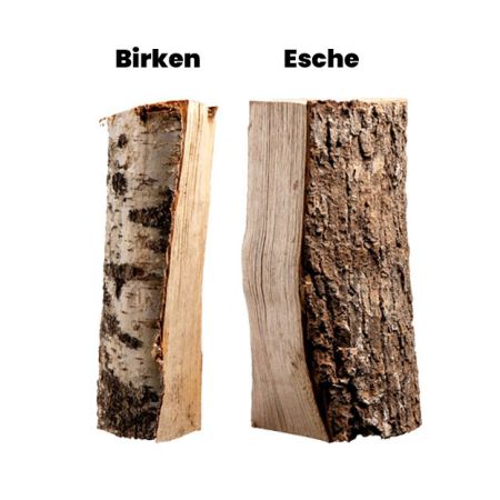 Demi-Palette Bois de Chauffage Bouleau/Frêne Mélangé Séché 25cm, Prêt à Brûler