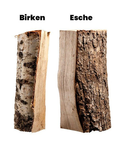 Palette de Bois de Chauffage Mixte Bouleau Frêne, Fendu, Séché en Chambre, 25cm