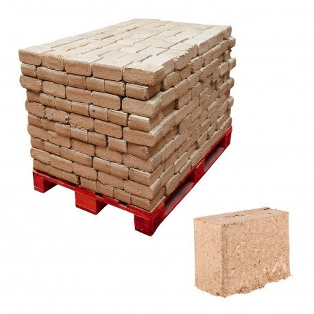 Demi-Palette Bûches Compressées Jour : 270 Bûches Écologiques, Bois Français