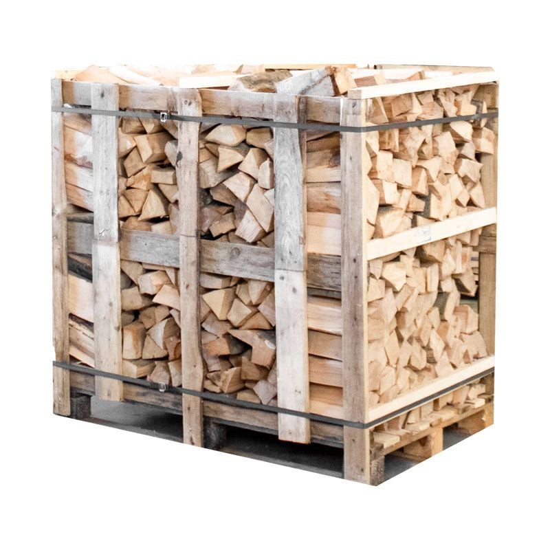 Demi-Palette Premium Bois de Chauffage Hêtre Fendu Séché au Four 25 cm