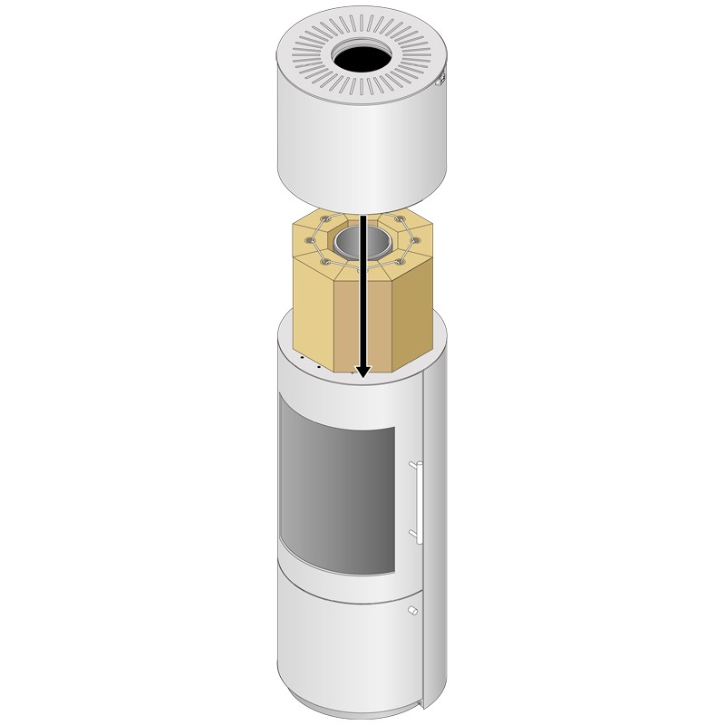 Poêle à Bois HARK 117 ECOplus 6KW Design Élégant Accumulateurs Chaleur Longue Durée