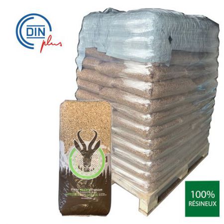Pellets Stark Premium Résineux DIN Plus Chauffage Écologique Palette 84x15kg