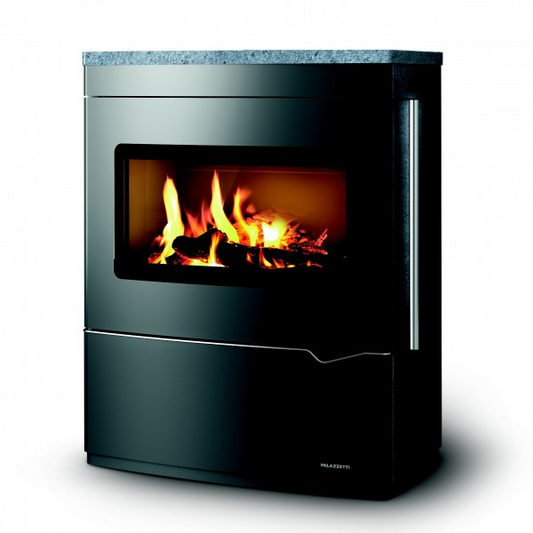 Poêle à Bois Palazzetti NICOLE 8KW Pierre Ollaire, Chauffage Design, Bûcher Fermé